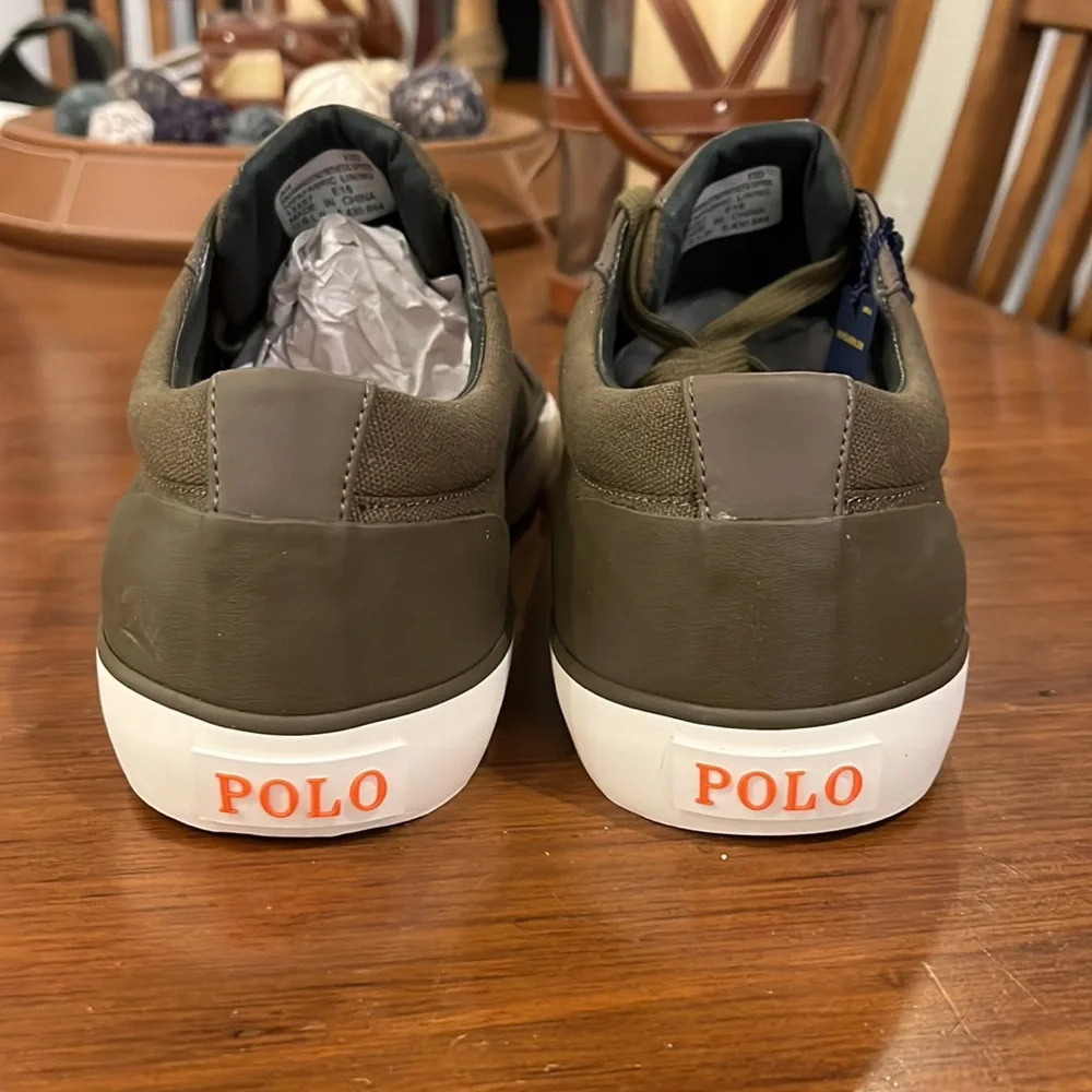 Polo Ralph Lauren Ian Boat Deck shoes sneakers new olive green Mens Size 12